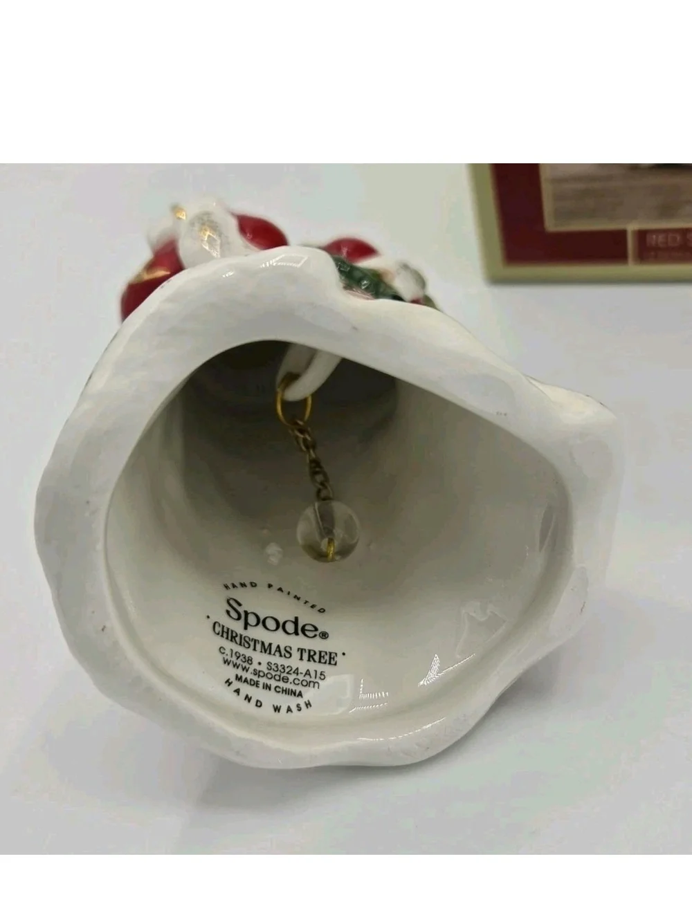 Spode Christmas Tree Red Santa Bell 5